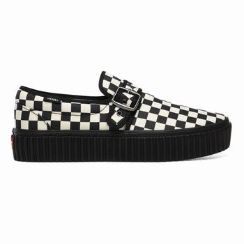 Damske Slip On Tenisky Vans Style 47 Creeper Čierne/Biele VA51NJMKX